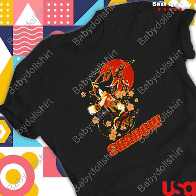 Sonic The Hedgehog Shadow Sakura Boyfriend Fit Girls Shirt