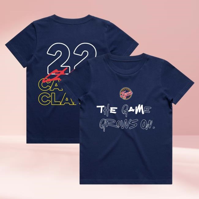 Indiana Fever Caitlin Clark round21 Navy Player Signature New T-Shirt