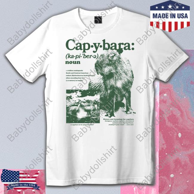 Capybara Defined Shirt Official Capybara Defined White Sweatshirt