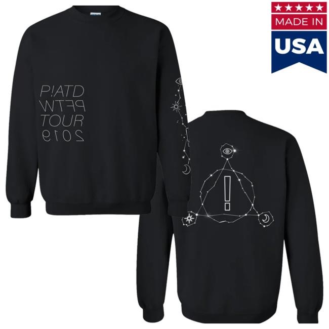 Official Panic! At The Disco Merch Store Constellation Pullover Crewneck Sweatshirt Panic! At The Disco