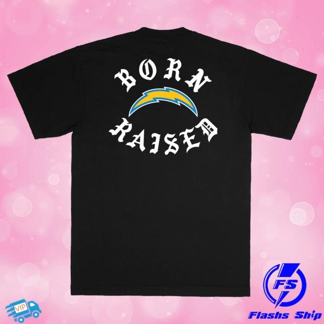 Official Born X Raised Merch Store Born X Raised + Chargers Classic Tees: Black By Bxr Sport + NFL