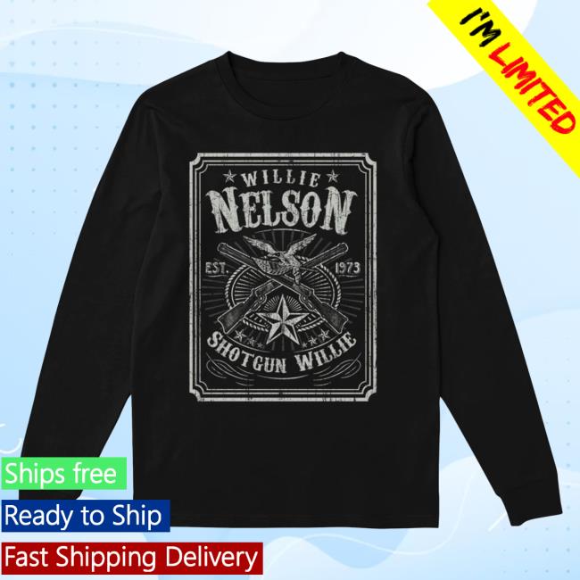 Official Willie Nelson Merch Store Retro Shotgun Willie T-Shirt Willie Nelson Apparel Clothing Shop WillieNelson