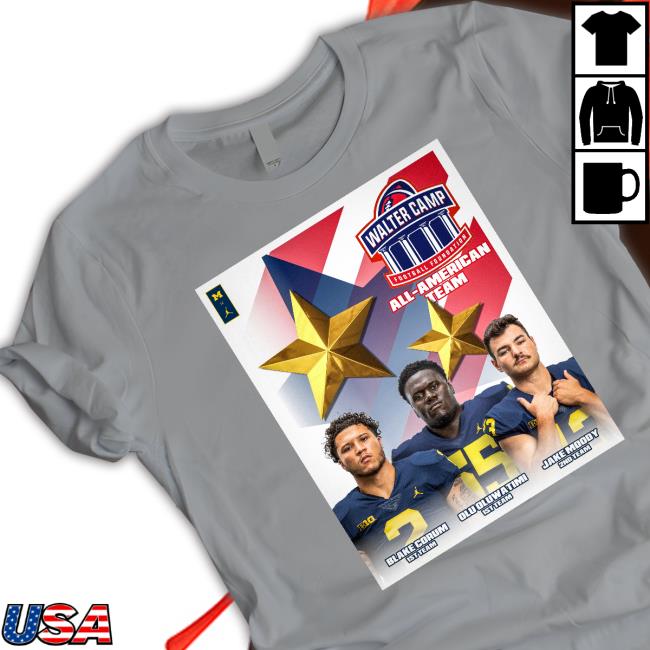 Official Michigan wolverines walter camp Football foundation allAmerican team T-Shirt