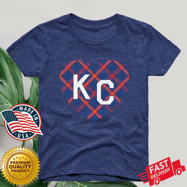 Navy & Plaid KC Heart Shirts Charliehustle