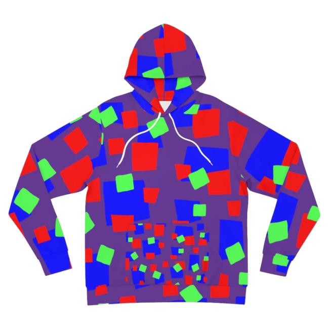 Official Signshirtz Clothing Merch RGB Pattern Design - Purple Large AOP Hooded Sweatshirt 3D All Over Print