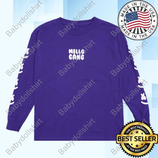 Official Marshmello Music Clothing Store Shop Mellogang Faces L/S Sweater Purple Marshmellomusic Merch