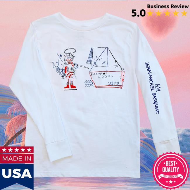 Official The Brant Foundation x Rome Pays Off Jean-Michel Basquiat Pirate Long Sleeve White BrantFoundation