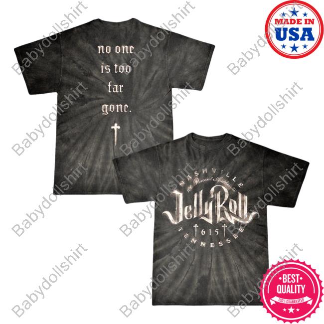 Official Jelly Roll Clothing Shop Merch Logo Tie Dye Tee Shirt Jellyroll615 Store