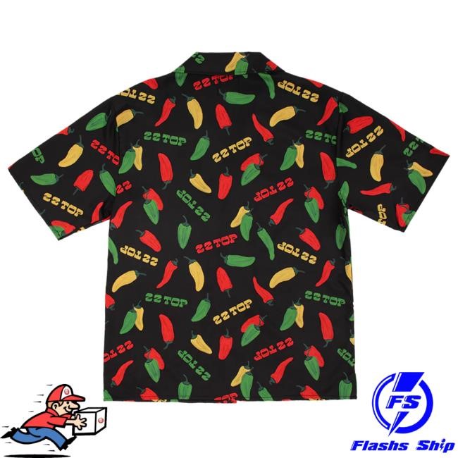 Pepper Hawaii Shirt ZZ Top Official Merch ZZ Top Store Store Pepper Button Up ZZ Top Official Merch Store