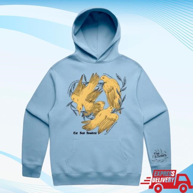 Official Car Seat Headrest Merch Denver Merch - Three Birds Hooded Sweatshirt