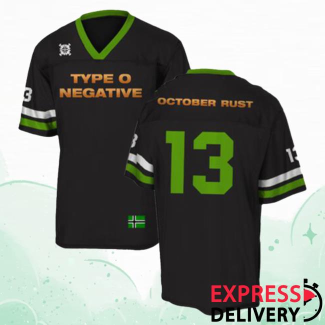 Official Type O Negative Merch October Rust Football Jersey