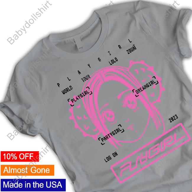 Playgirl World Tour Lolo Zouaï 2023 Shirts Official Playgirl World Tour Lolo Zouaï 2023 Shirt