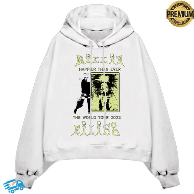 Official Interscope Records Billie Eilish Merch Store Look Away Off White Tour Sweatshirt Billie Eilish Apparel Clothing Shop