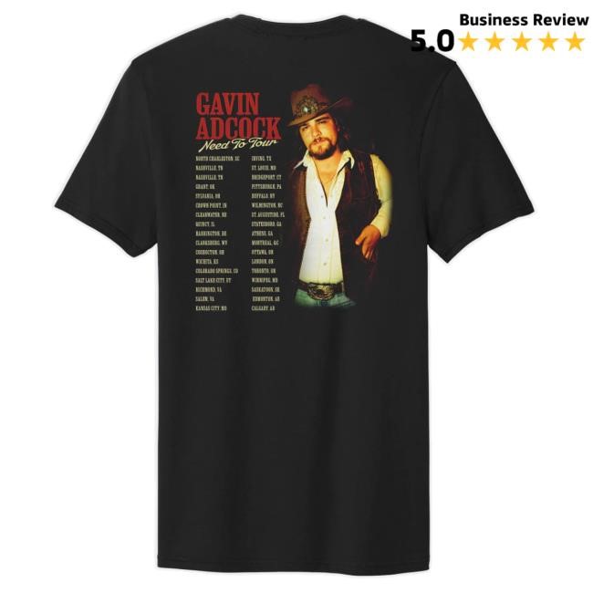 Official Gavin Adcock Merch Store Need To Tour Shirt