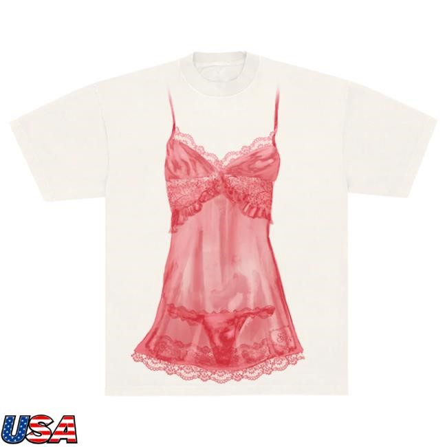 Official Sabrina Carpenter Merch Store Shop Sabrina Carpenter Red Lingerie Tees SabrinaCarpenter