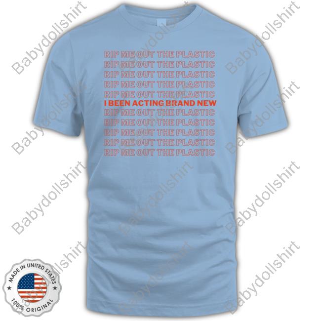 Mik Designer Organizer Rip Me Out The Plastic I Been Acting Brand New Shirt