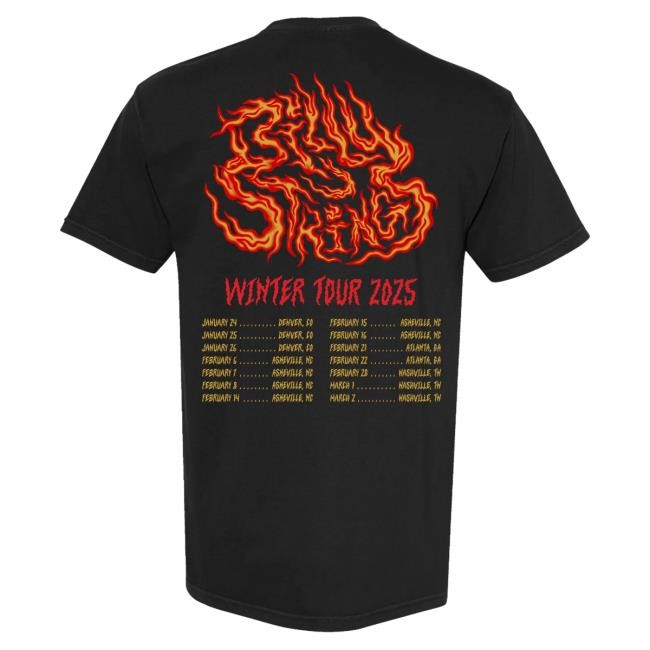 Billy Strings Merch Dragon Shirt with Dates (Sean Drennen)