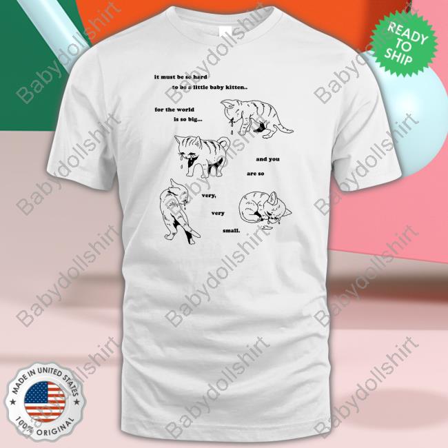 Official Julianne Griepp It Must Be So Hard To Be A Little Baby Kitten For The World Is So Big And You Are So Very Very Small Shirt