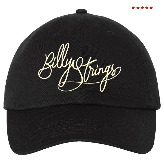 Official Billy Strings Merch Store Shop Billy Strings Cursive Embroidered Dad Hat (Ryan Dunn)