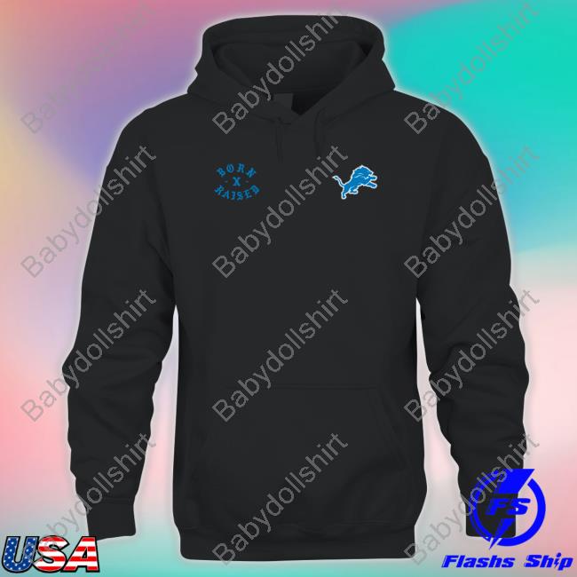 Official Detroit Lions Born x Raised T-Shirt