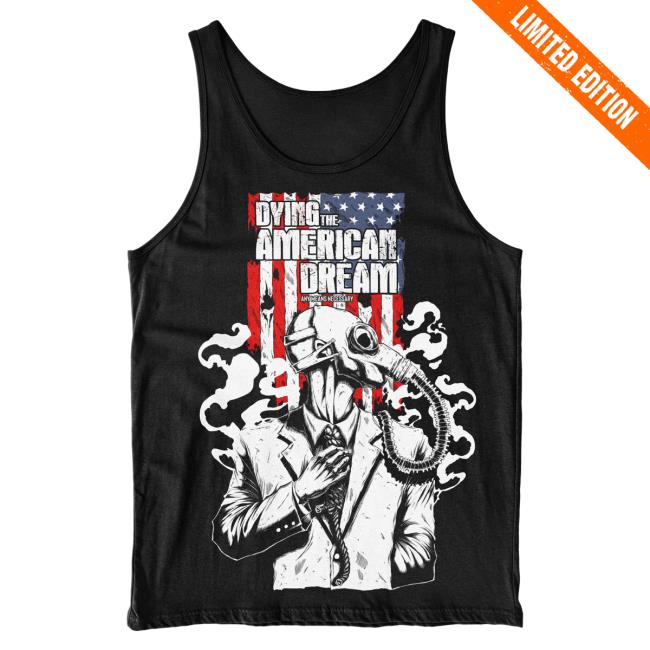 Official Any Means Necessary Clothing Dying the American Dream Tank Top Black Tee Shirt