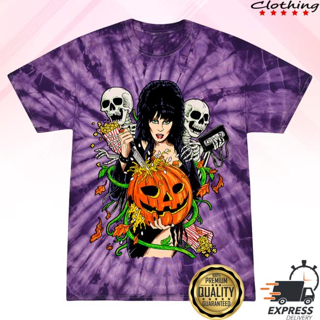 Official Cavity Colors Elvira Creepy Carver 3D Tie Dye Sweaters Cavitycolors