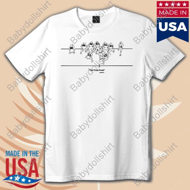 Official Dhwani The Tush Push T Shirt Dhwanisaraiya