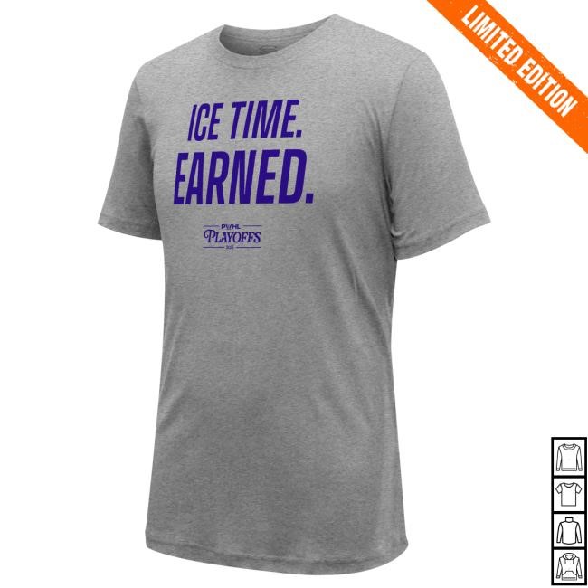 Pwhl Playoffs Ice Time Earned T-Shirt – The Official Shop Merch PWHL
