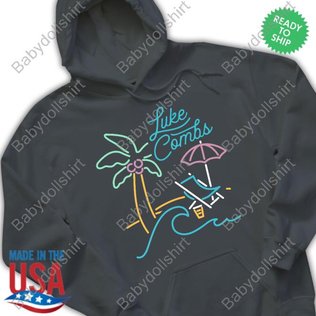 Luke Combs Merch Neon Beach Hoodie