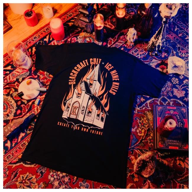 Official Ice Nine Kills Merch Store INK Burning Church Popover Shirt Ink Merch IceNineKills