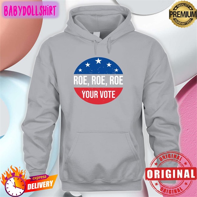 Heidiho Roe Roe Roe Your Vote Long Sleeve Tee Shirt Vote Blue In 2022