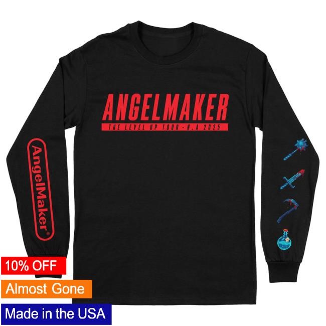 Official Indie Merch Store AngelMaker "Level Up Tour" Long Sleeve Shirts IndieMerchStore