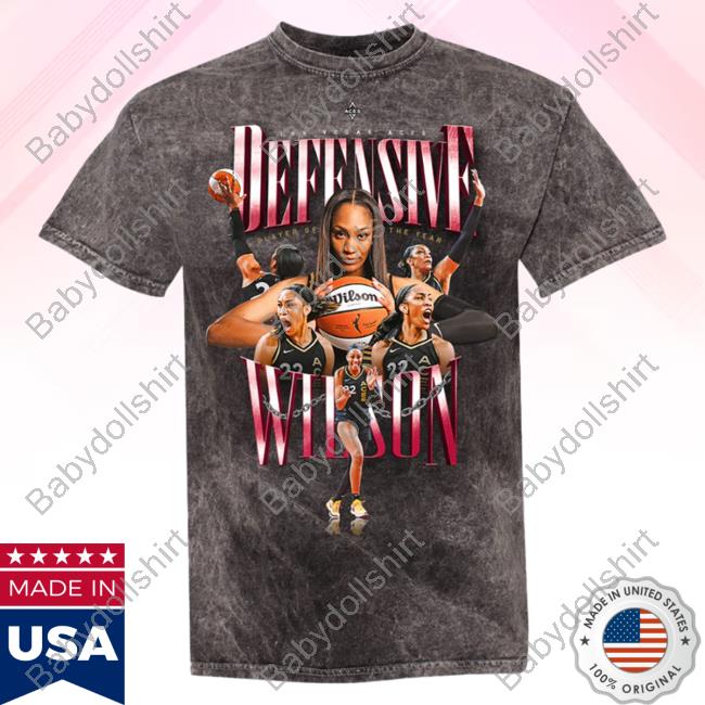 Las Vegas Aces A'ja Wilson Wnba 2023 Defensive Player Of The Year Tee