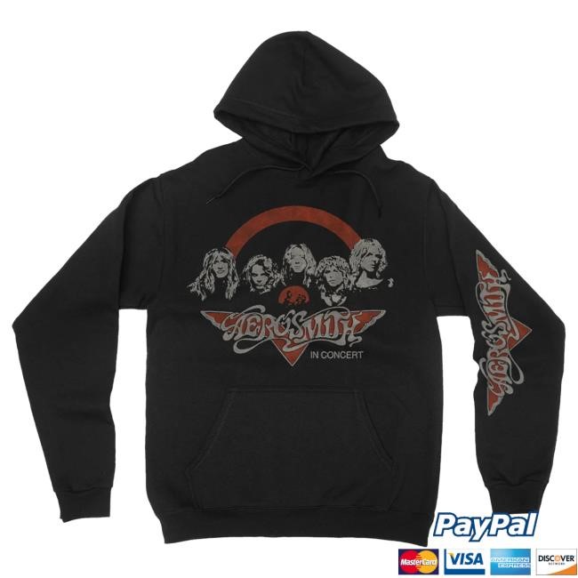 Official Aerosmith Store Toys In Concert Hooded Sweatshirt