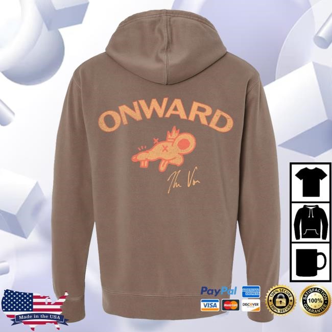 Official Theo Von Onward Pigment Clay Pullover Hoodie
