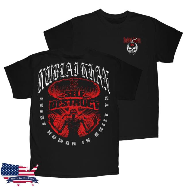 Official Kublai Khan Tx Merch Shop Self Destruct Tee