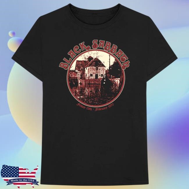 Black Sabbath Official Apparel Shop Store Friday February 13 1970 Debut Album Short Sleeve Tee - Black Sabbath
