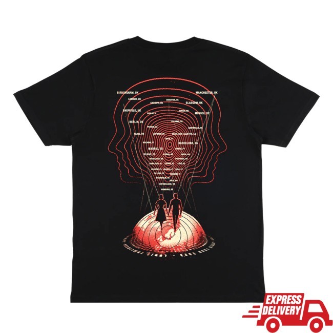 Faith In The Future World Tour Globe Black New Tee - UK & Europe – Louis Tomlinson Merch