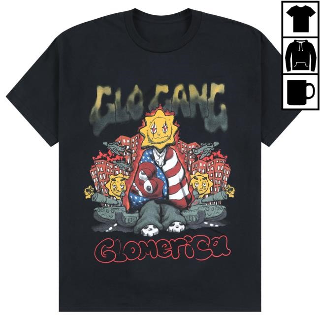 Official Glo Gang American Glory Tees (Black)