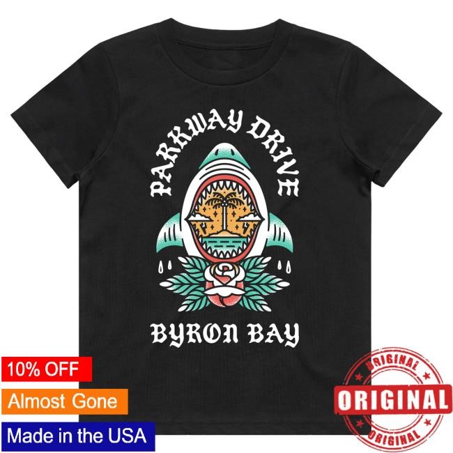 Official Parkway Drive Merch Store Shop Parkway Drive Byron Shark Youth Attractive Shirt ParkwayDrive