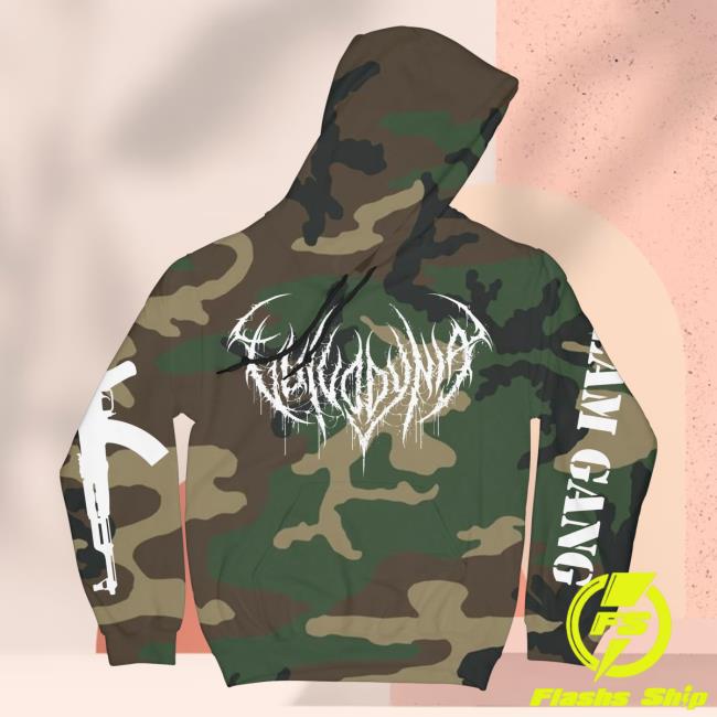 Official Vulvodynia Rising Merch Vulvodynia - Slam Gang Camo Crew neck Sweatshirt Risingmerch
