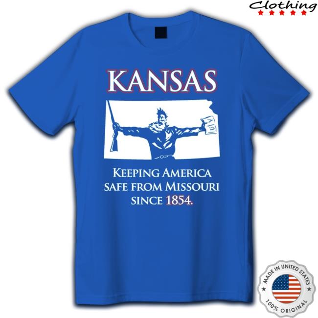 Official Kansas keeping America safe from missouri since 1854 Tee Shirts