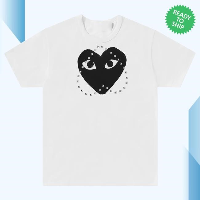 Official Forrest Comme Des Garcons Store Shop PLAY Stud Print Black Heart Shirts