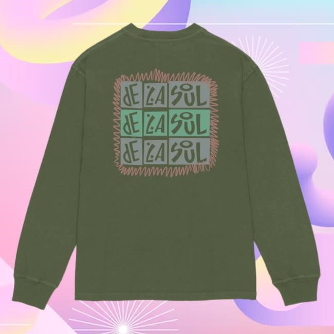 De La Soul Repeating Logo L/S Tee De La Soul Merch