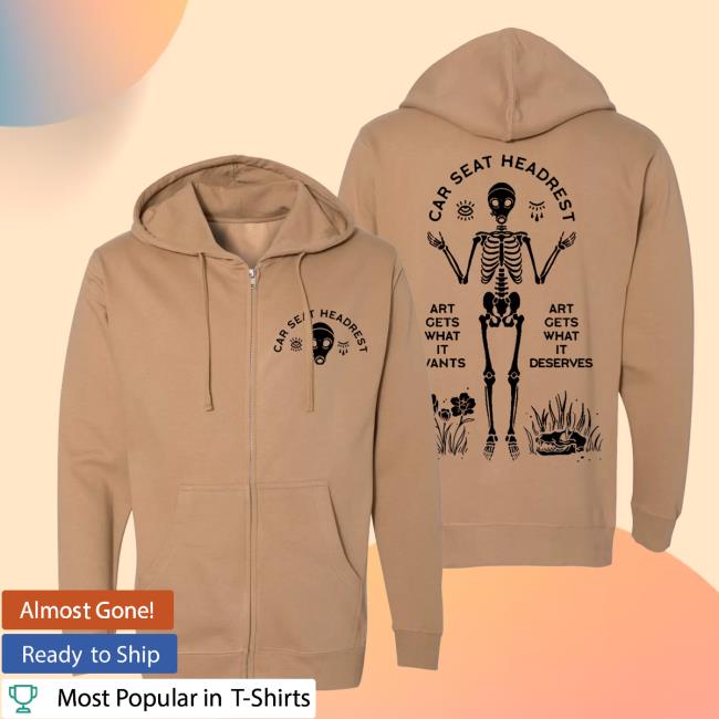 Car Seat Headrest Merch Art Gets What It Wants Zip Crewneck