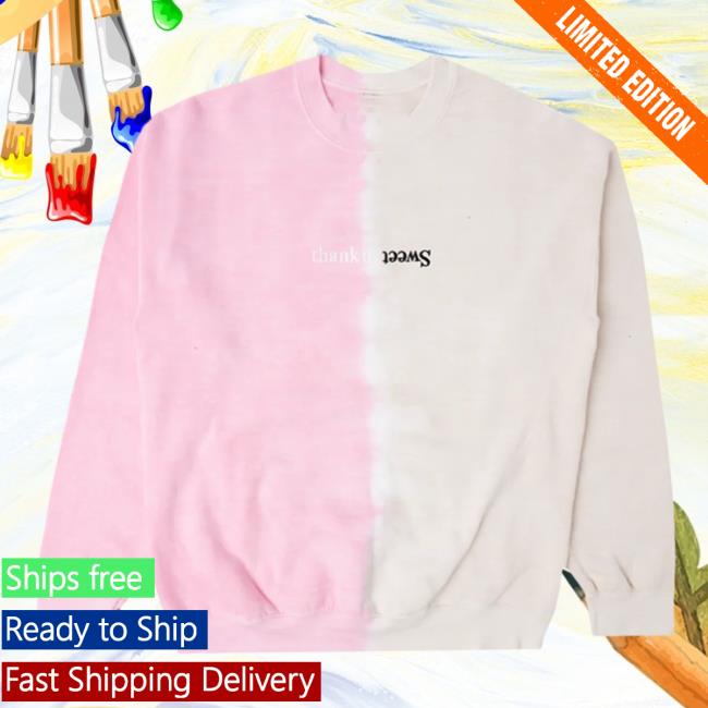 Official Ariana Grande Apparel Clothing Merch Store Sweetener Split-Color Crewneck Ariana Grande Shop