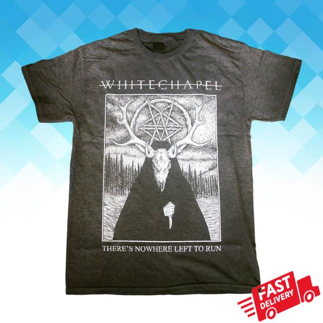 Official Whitechapel Merch Deer Demon Oil-Wash Black T-Shirt