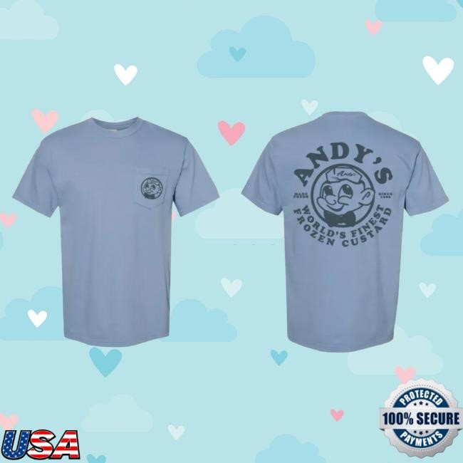 Official Andy's Frozen Custard Andy's Comfort Colors Hugh Top Shirt
