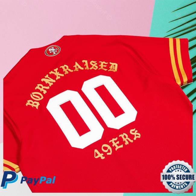 Official Born X Raised Merch Store Born X Raised + 49Ers Button Up Jersey: Red By Bxr Sport + NFL Tees