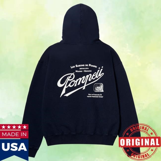 Sabons De Pompeii Navy Regular Popover Hoodie | Buy Official Pompeii Apparel